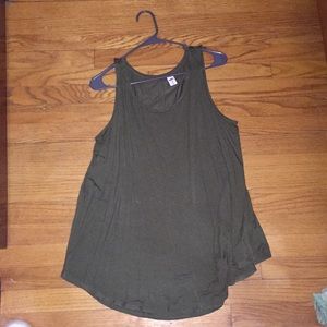 Army green tank top